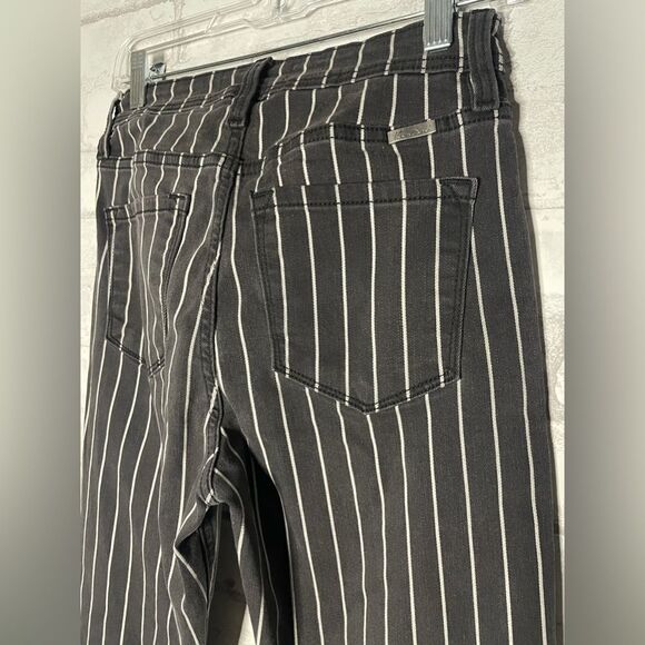 KanCan Lura High Rise Flare Jeans Pinstripe Flare - Picture 9 of 13